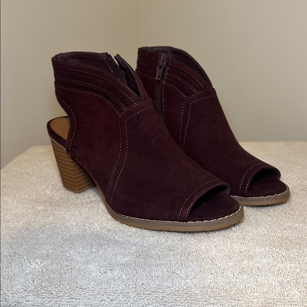 Burgundy Ankle Boots
